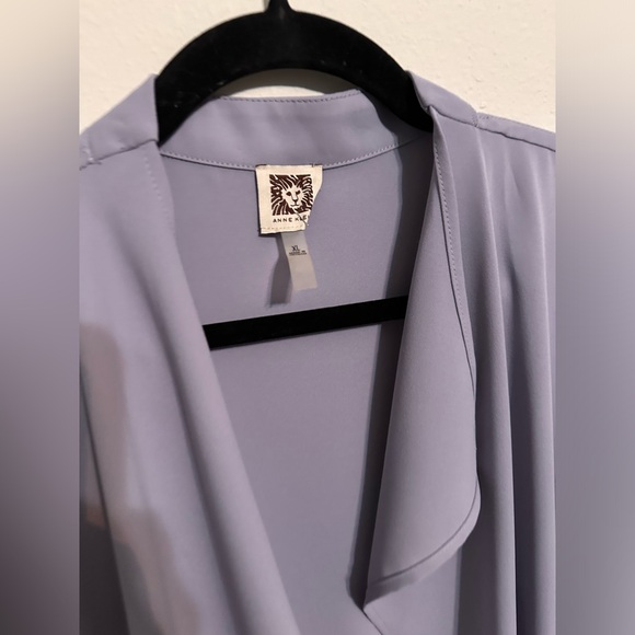 Anne Klein Soft Purple Open Cardigan - Picture 3 of 5